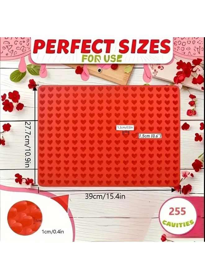 2pcs Silicone Baking Mats with Heart and Round Holes Non Stick Microwave Safe - Image 3