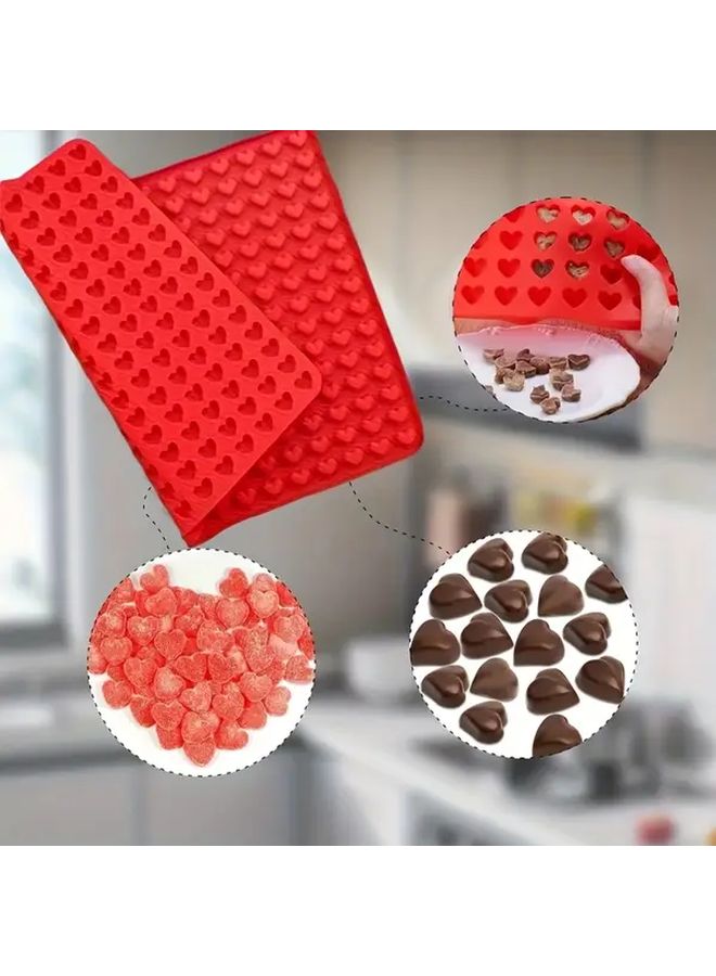 2pcs Silicone Baking Mats with Heart and Round Holes Non Stick Microwave Safe - Image 5