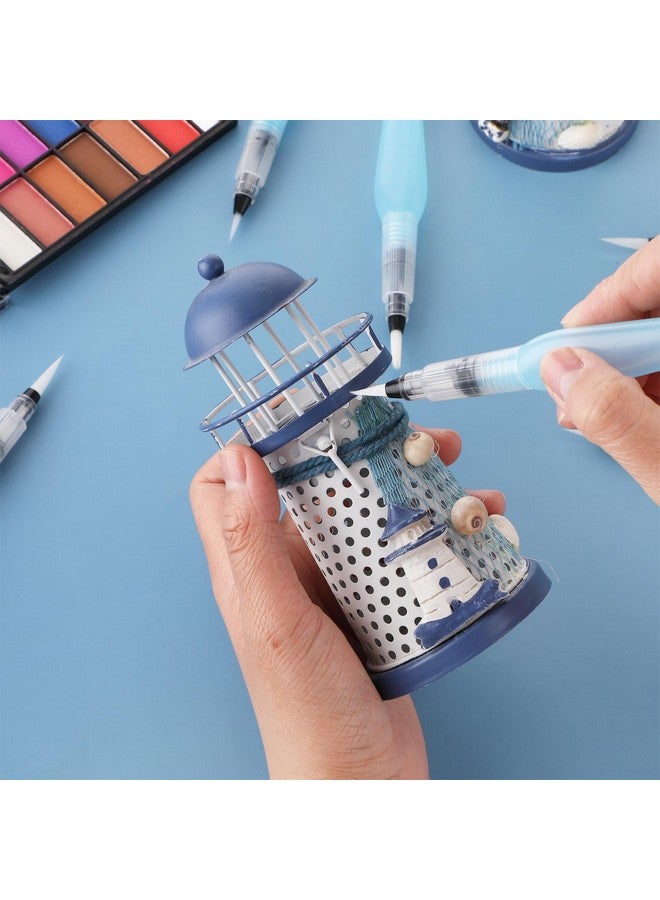 Prasacco 8 Pieces Watercolour Brush Pens, Refillable Water Brush Pens Water Brush Pens For Watercolor Painting With Assorted Tips Ink And Water Brush Pens For Paints, Artists, Painting, Calligraphy - Image 5