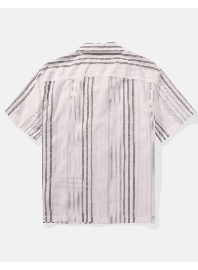American Eagle Stripe Detailed Regular Fit Poolside Shirt