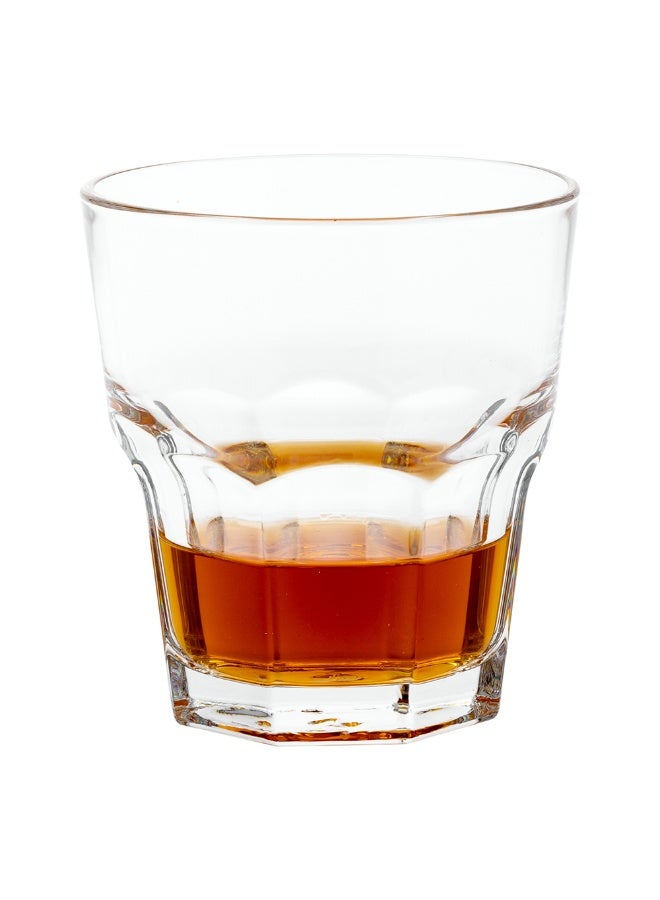Restaurantware Otto 9 Ounce Rocks Glasses, Set Of 6 Paneled Glass Tumblers - Fine-Blown, Tempered, Dishwasher-Safe, Clear Glass Cocktail Glasses, For Cocktails Or Liquors - Image 2