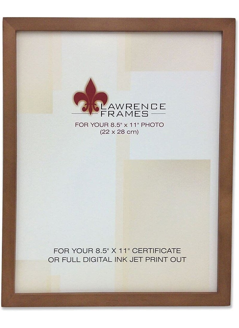 Lawrence Frames Lawrence 766081 Nutmeg Wood 8.5x11 Picture Frame - Gallery Collection 