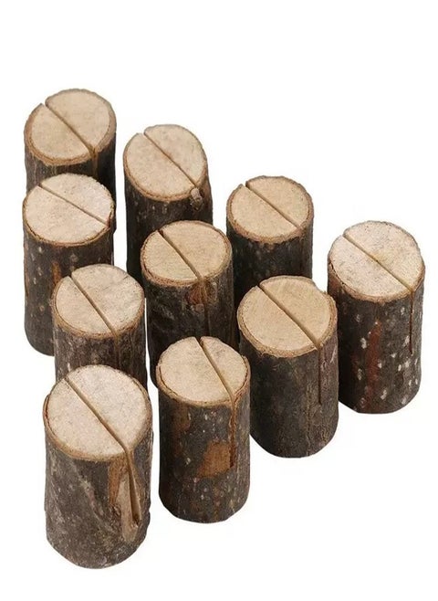 10 Pieces of Wooden Card Base,Display Stand Card Holder Table Number Stand Suitable for Dining Tables Weddings Photos Menus and Meetings