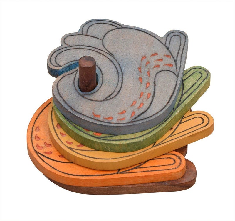 storeindya Store Indya Designed Wooden Coasters Set 4-Pack Set (Peacock Colorful) - Image 1