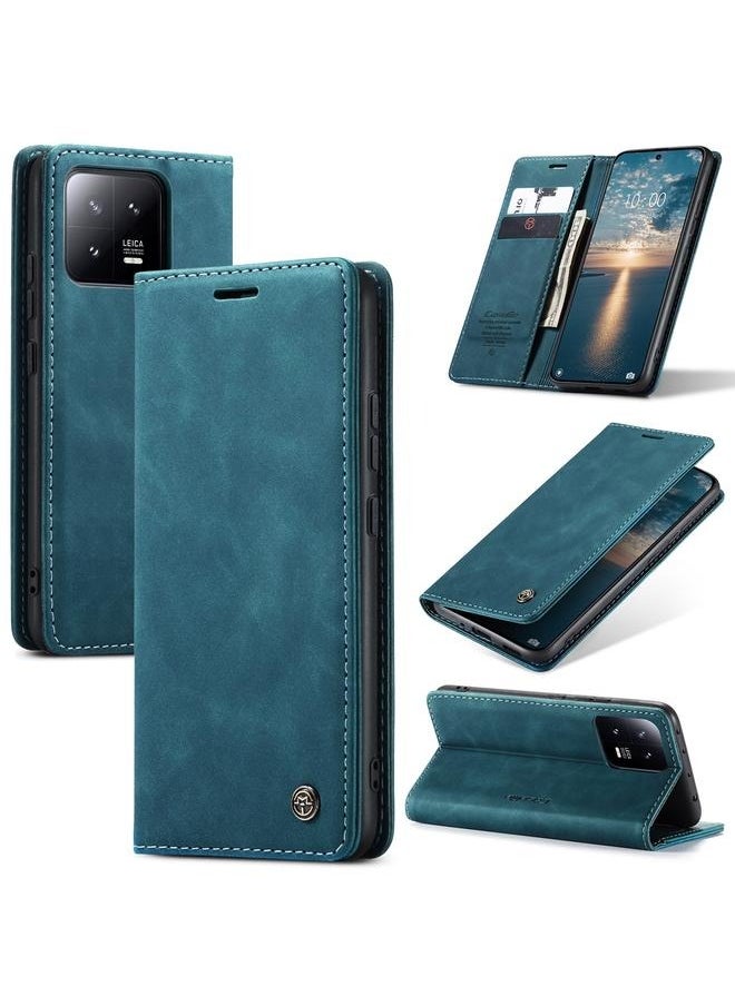 Zaboon For Xiaomi 13 CaseMe 013 Multifunctional Horizontal Flip Leather Phone Case(Blue)  - Image 1