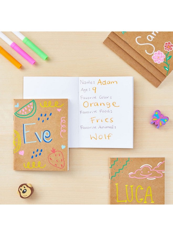 Paper Junkie 24 Pack Blank Notebook Bulk, Brown Unlined Kraft Paper Journals For Kids Drawing, Sketching, Sketchbooks For Students To Write Stories, Classroom Supplies - A6 4X6 Inch Small - Image 2