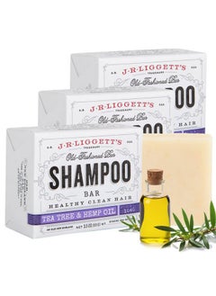 J·R·LIGGETT'S Shampoo Bars - Oils Including Tea Tree for Strong and Healthy Hair - Nourish with Antioxidants & Vitamins - Detergent and Sulfate-Free - Set of Three 3.5 Ounce Bars  - Image 1