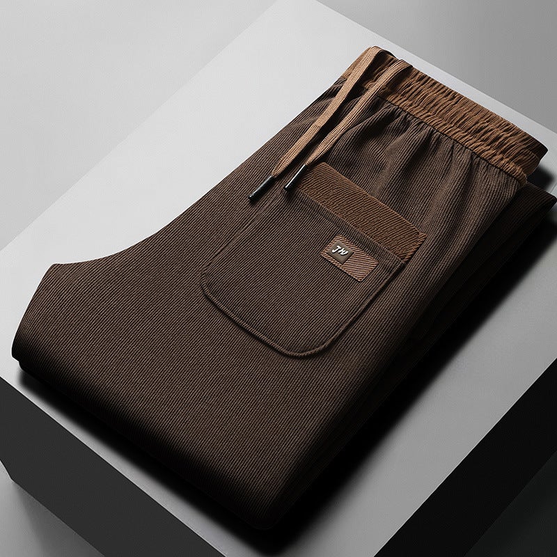 Chinese Style Linen Straight-Leg Pants Unisex Casual Versatile Retro Mid-Waist Slim Pants - Image 4