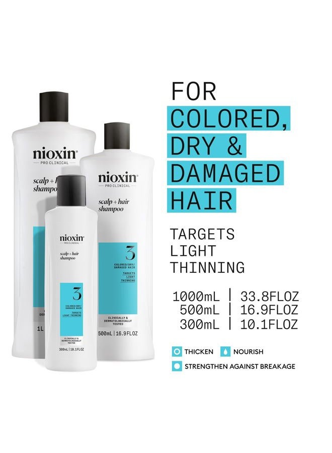 Nioxin System 3 Cleanser For Fine Chemically Enhanced Hair for Unisex - 10.1 oz - Image 3