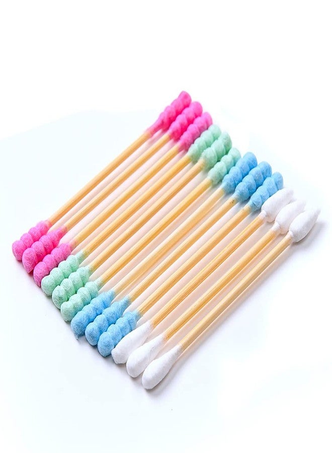 GSHLLO 200 Pcs Double Head Cotton Swabs Spiral Cotton Heads Ear Cleaning Cotton Buds Makeup Remover Swabs Cotton Tips for Cosmetics Pink - Image 5