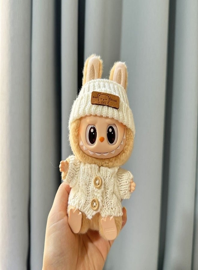 Labubu Doll Clothes Set for 17cm Hanging Plush Figures, Interchangeable Outfits for First and Second Generation Vinyl Collectible Dolls, Durable and Stylish Accessories for Creative Play  - Image 1