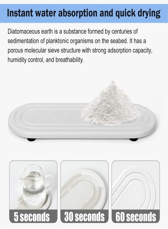 Lyxel 2PCS Water Absorbing Stone Tray, Fast Drying Diatomite Stone Sink Tray, Water Absorbent Diatomite Coasters, Stones Soap Trays for Kitchen Sink, Bathroom Counter Hand Soap Dish & Holders - Image 4