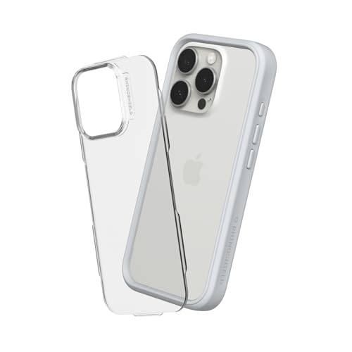 RhinoShield Modular Case Compatible with [iPhone 16 Pro Max] | Mod NX - Customizable Shock Absorbent Heavy Duty Protective Cover 3.5M / 11ft Drop Protection - Platinum Gray - Image 1