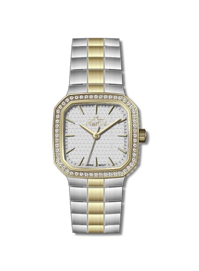MARTINI Elegant Martini Women's Watch Stylish Silver Dial Stainless Steel Band Water Resistant Perfect for Casual and Formal Wear - Image 1