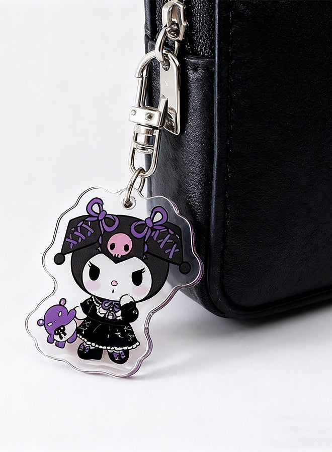 Sanrio Kuromi Keychain Set of 7 Pieces Cute Cartoon Key Chain Charms for Women Girls Bag Car Accessories Gift Collection - Image 5