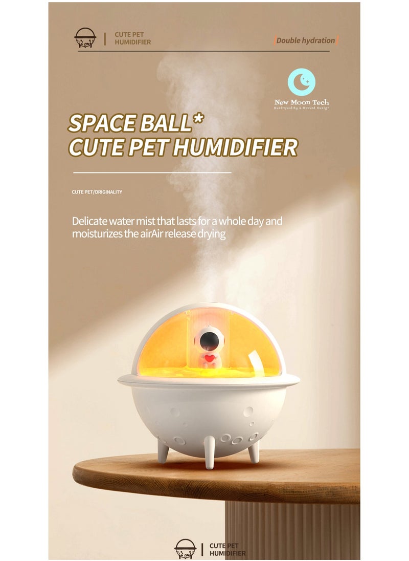 New Moon Tech Space Ball Series S113 mini Humidifier. mini Aromatherapy Machine. Atmosphere Light Humidifier Can Add Water Soluble Essential Oil. Yellow.  - Image 2