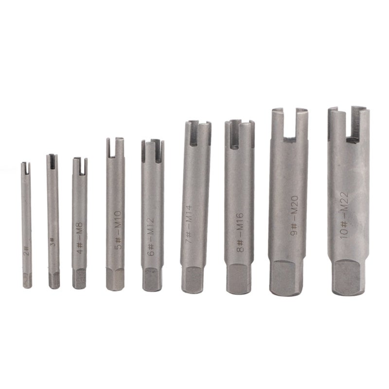 High Speed Steel Tap Extractor Set 9-Piece High Hardness Anti-Corrosion Screw Extractor - Speedy Grab-It Broken Bolt Remover for Industrial Home Repair - Image 3