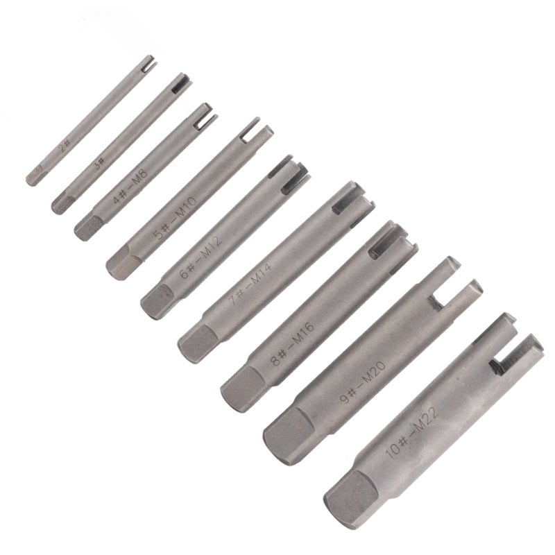 High Speed Steel Tap Extractor Set 9-Piece High Hardness Anti-Corrosion Screw Extractor - Speedy Grab-It Broken Bolt Remover for Industrial Home Repair - Image 4