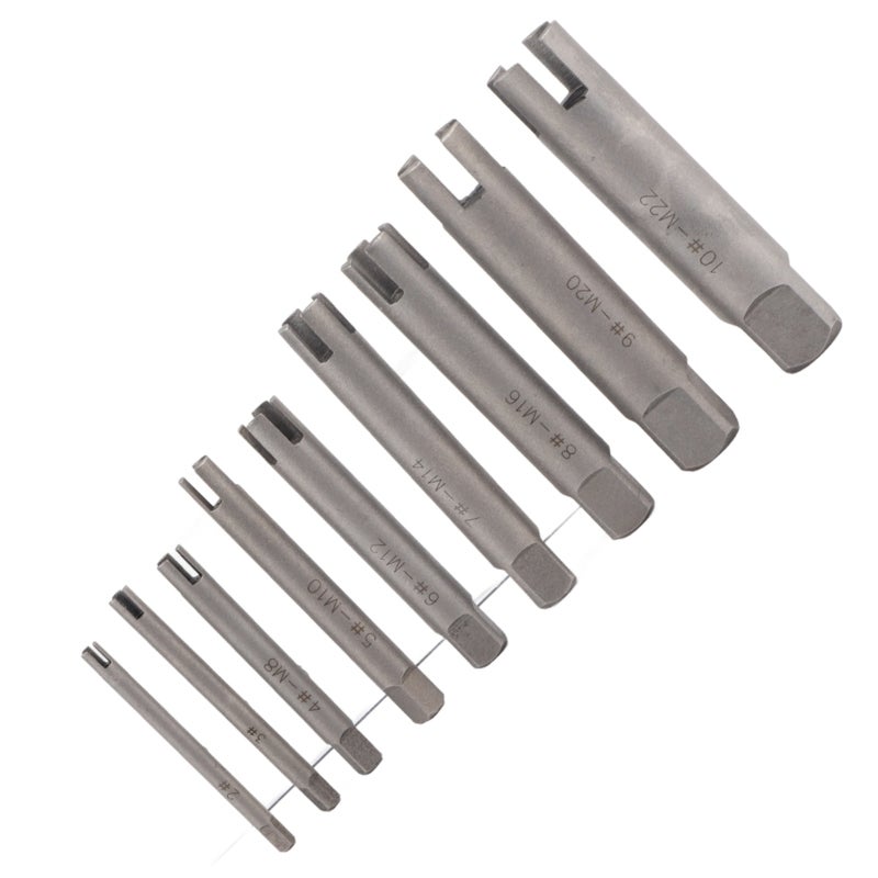 High Speed Steel Tap Extractor Set 9-Piece High Hardness Anti-Corrosion Screw Extractor - Speedy Grab-It Broken Bolt Remover for Industrial Home Repair - Image 5
