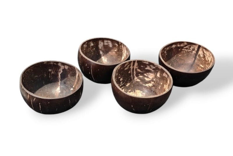 Eco Gree Coconut Shell Bowl 100 ML Each Perfect for Breakfast Smoothie Salad Bowls Antique Soup Serve Ware 4 - Image 1