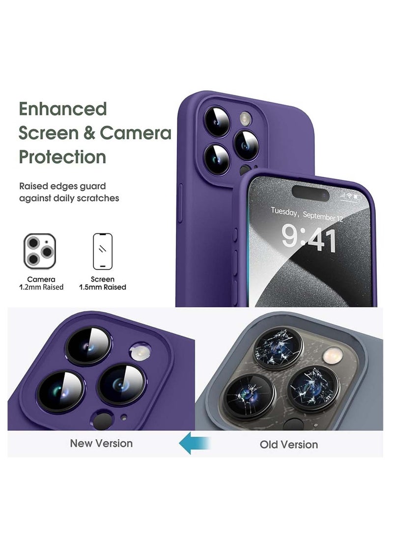 Wtech Premium Soft Liquid Silicone Case Cover For Apple iPhone 15 Pro Max 2023 Eggplant Purple - Image 4