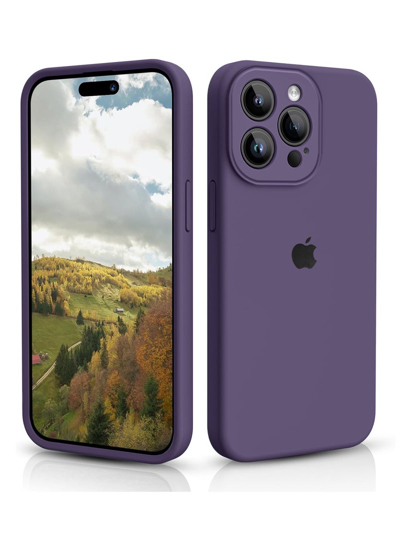 Wtech Premium Soft Liquid Silicone Case Cover For Apple iPhone 15 Pro Max 2023 Eggplant Purple - Image 1