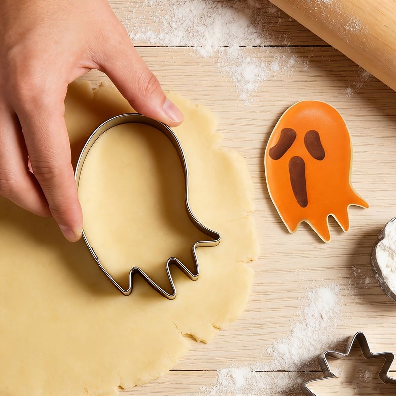 Ghost Shape Stainless Steel Cookie Cutter Easy Release For Baking DIY Bread - Image 2