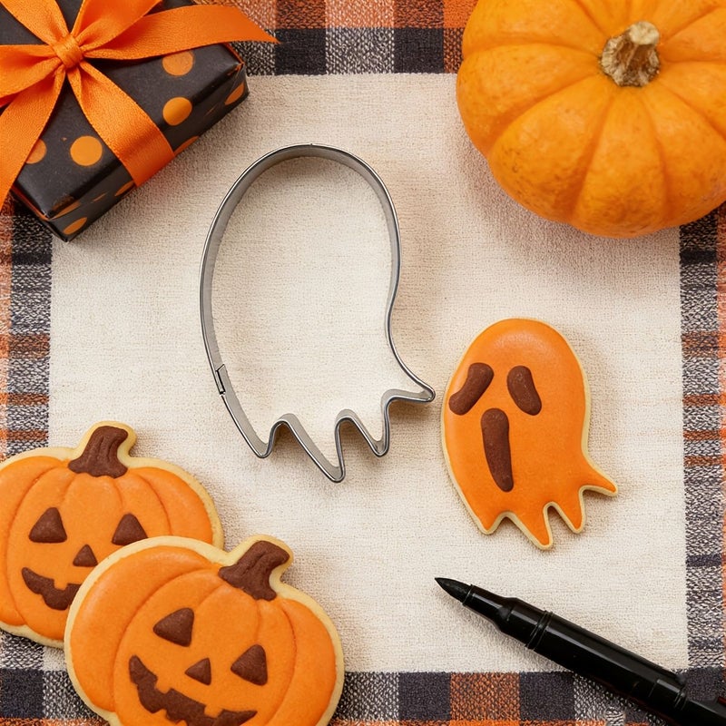 Ghost Shape Stainless Steel Cookie Cutter Easy Release For Baking DIY Bread - Image 3