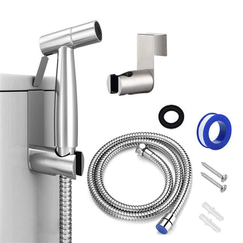 304 Stainless Steel Booster Women'S Cleaner Spray Brush Suit American Standard 7/8 Toilet Sprayer High Pressure Washing Spray - Image 1