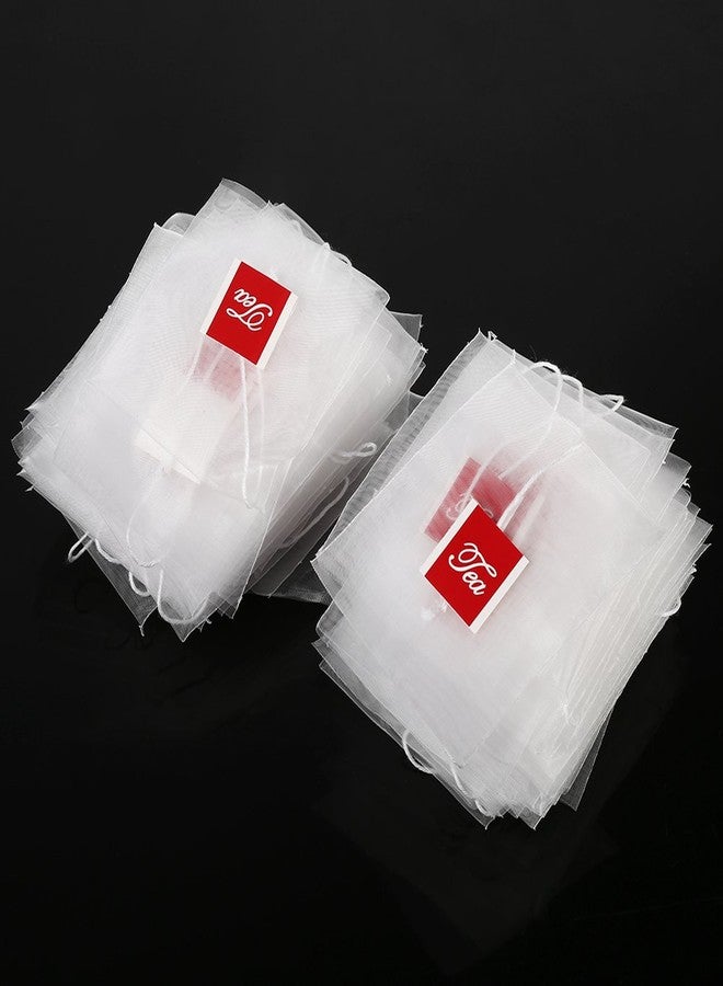 AYNEFY Tea Filter Bag,100Pcs Nylon Empty Tea Infuser Filter Strainer Bags with Drawstring for Household Loose Leaf Tea Coffee - Image 5