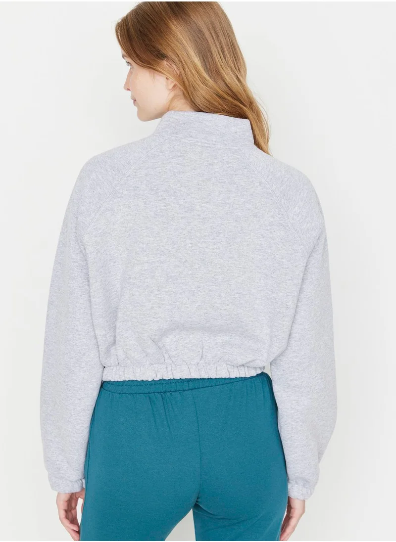 trendyol Half Zipper Knitted Sweatshirt