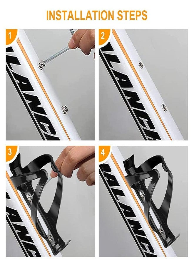 Ainiv Bike Water Bottle Cage with BPA-Free 800ml/28oz Bike Bottle, Black Gloss Strong Bike Water Bottle Holder, Bicycle Cup Holder, Cycling Bottle Holder for Road Bike and Mountain Bike, Black - Image 3