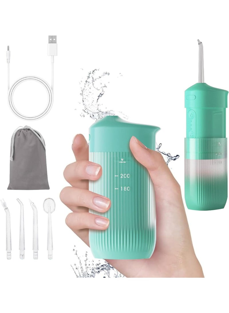 Day Wins Portable Water Flosser for Teeth Travel Mini Small Water Flosser Compact Electric Oral Irrigator Dental Flossing for Teeth Cleaning Cordless Advanced Tonsil Stone Kids Adults Braces - Image 1