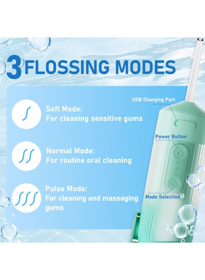 Day Wins Portable Water Flosser for Teeth Travel Mini Small Water Flosser Compact Electric Oral Irrigator Dental Flossing for Teeth Cleaning Cordless Advanced Tonsil Stone Kids Adults Braces - Image 3