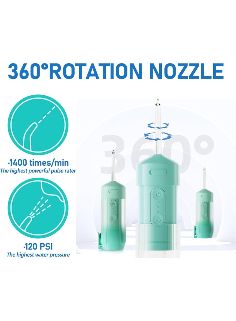 Day Wins Portable Water Flosser for Teeth Travel Mini Small Water Flosser Compact Electric Oral Irrigator Dental Flossing for Teeth Cleaning Cordless Advanced Tonsil Stone Kids Adults Braces - Image 4