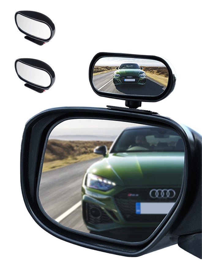 ليمون مرآة النقطة العمياء للسيارة، زاوية دوران 360 درجة قابلة للتعديل، مرآة جانبية زجاجية محدبة عالية الدقة، مزودة بمشبك تثبيت سريع وملصق، مناسبة للسيارات والشاحنات وسيارات الدفع الرباعي. - Image 1