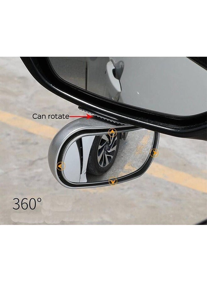 ليمون مرآة النقطة العمياء للسيارة، زاوية دوران 360 درجة قابلة للتعديل، مرآة جانبية زجاجية محدبة عالية الدقة، مزودة بمشبك تثبيت سريع وملصق، مناسبة للسيارات والشاحنات وسيارات الدفع الرباعي. - Image 5