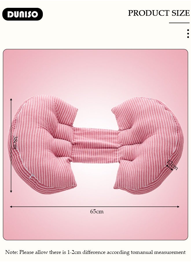 DUNISO Maternity Pillow Comfortable Pregnancy Pillows for Sleeping, Maternity/Pregnancy Body Pillow Support for Back, Legs, Belly of Pregnant Women, Detachable and Adjustable with Pillow Cover  - Image 3