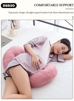 DUNISO Maternity Pillow Comfortable Pregnancy Pillows for Sleeping, Maternity/Pregnancy Body Pillow Support for Back, Legs, Belly of Pregnant Women, Detachable and Adjustable with Pillow Cover  - Image 4