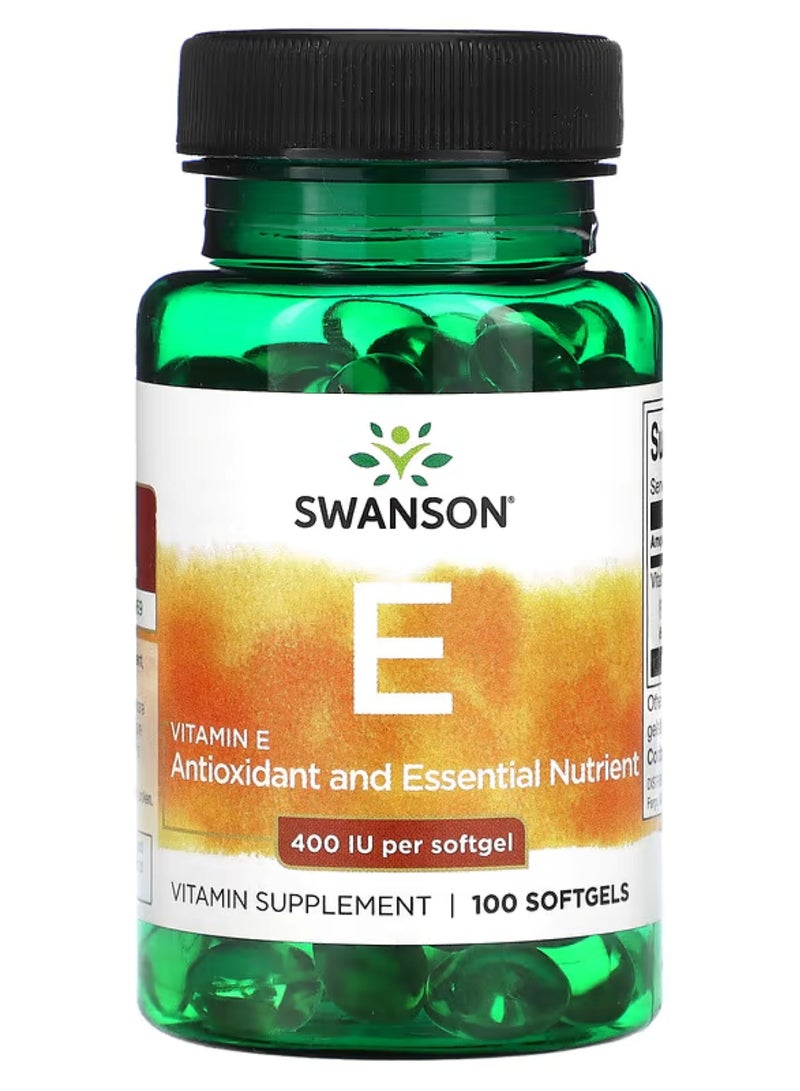 Swanson, Vitamin E, 400 IU, 100 Softgels