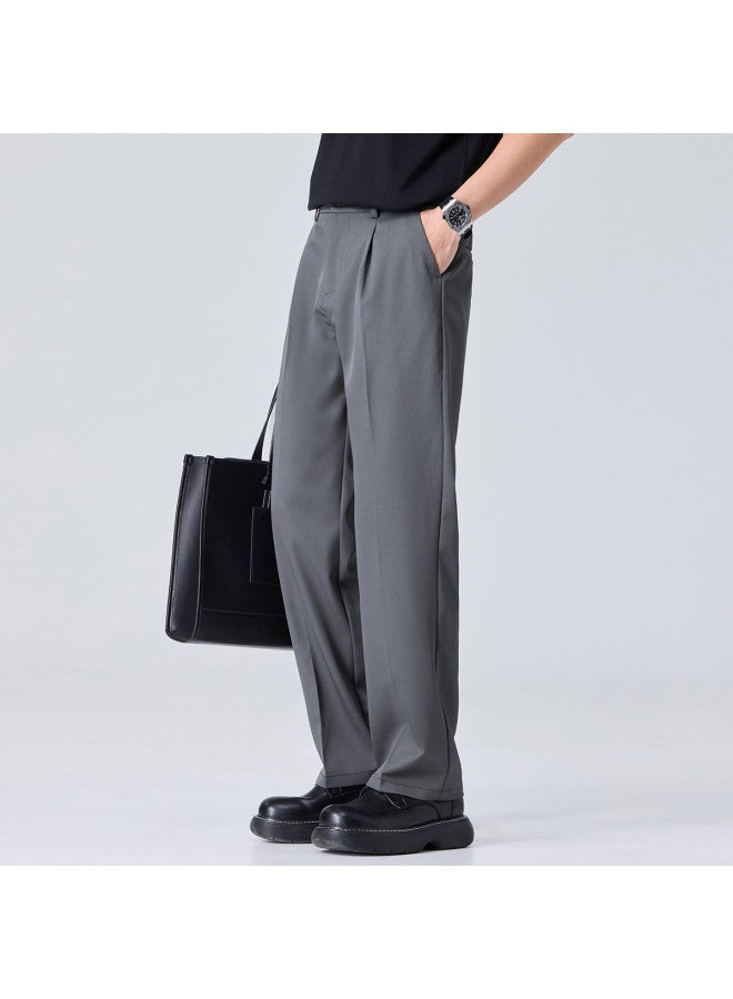 Fapai Business Casual] Autumn/winter Solid Color Loose And Stylish Casual Pants Comfortable And Skin-friendly Youth Men's Business Straight Leg Pants - Image 3