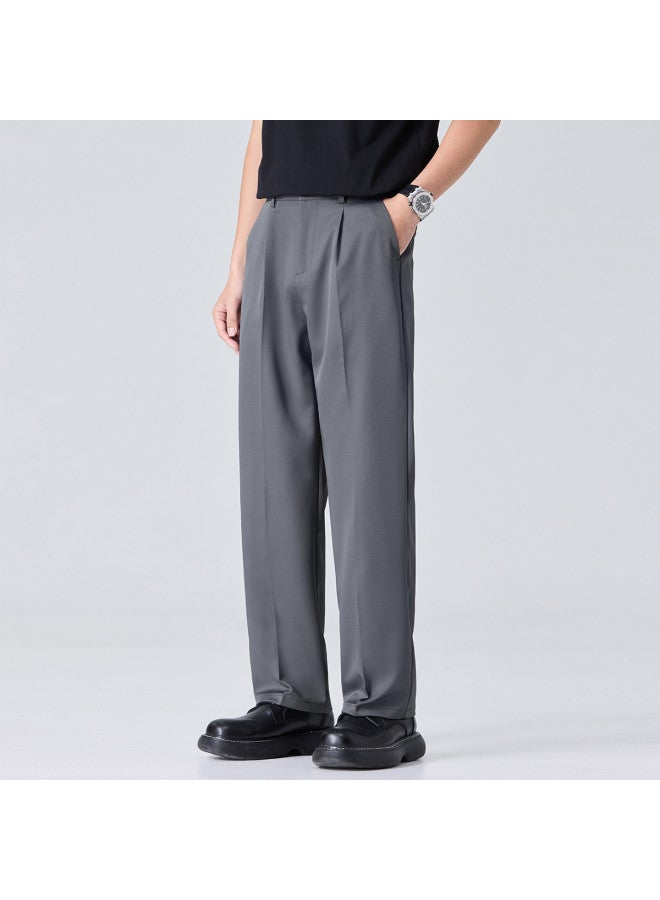 Fapai Business Casual] Autumn/winter Solid Color Loose And Stylish Casual Pants Comfortable And Skin-friendly Youth Men's Business Straight Leg Pants - Image 2