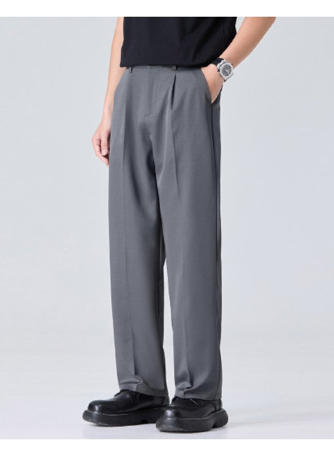 Fapai Business Casual] Autumn/winter Solid Color Loose And Stylish Casual Pants Comfortable And Skin-friendly Youth Men's Business Straight Leg Pants - Image 1