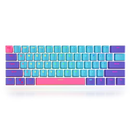 Owpkeenthy WHYSP PBT Keycaps 60% for 60 Percent Keyboard OEM Profile Backlit Key Cap Replacement 6.25U Space Bar - Image 2