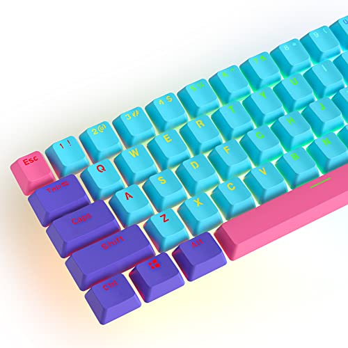 Owpkeenthy WHYSP PBT Keycaps 60% for 60 Percent Keyboard OEM Profile Backlit Key Cap Replacement 6.25U Space Bar - Image 5