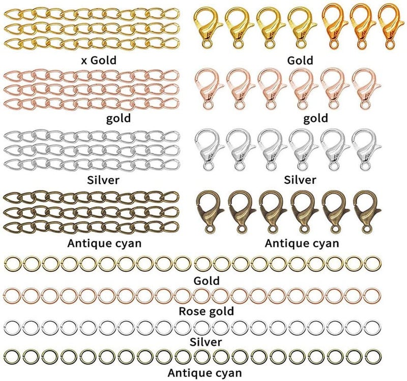 DIY Crafts Design No # 2, Pack of 100 Pcs, Mixed Color 20mm and 25mm Assorted Sizes of Mixed Color Ribbon Clamp End Crimp (Design No # 2, Pack of 100 Pcs) - Image 4