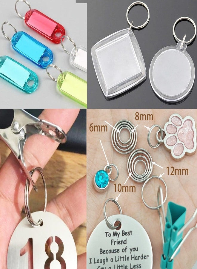 HOLAILS 100PCS Small Key Rings Stainless Steel One plus half circle ring mini metal ring Functions on connectors for or Jewelry Making and Keychains(0.39 inch, Silver) - Image 5