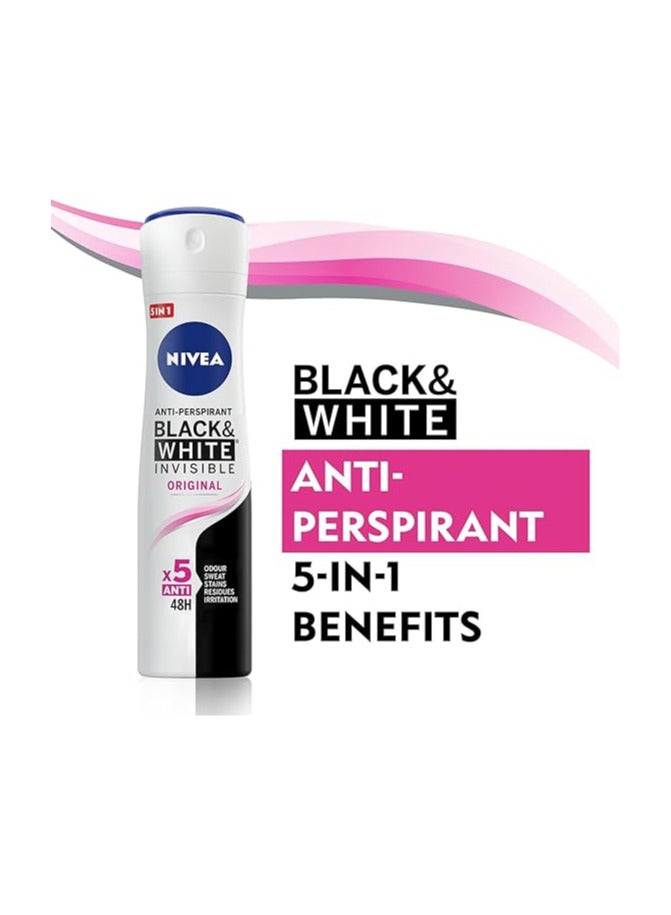 نيفيا بخاخ مضاد للتعرق غير مرئي للأبيض والأسود 150مل - Image 2