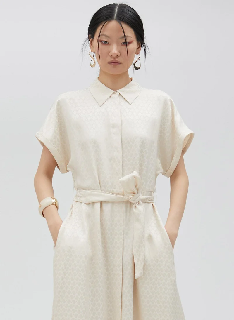 Lola Casademunt Satin finish shirt dress