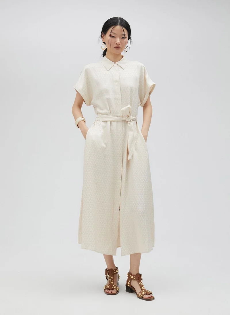 Lola Casademunt Satin finish shirt dress